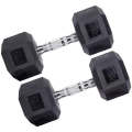 hex rubber dumbbell cast iron fitness equipment